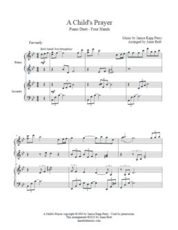 A Child's Prayer (piano duet)