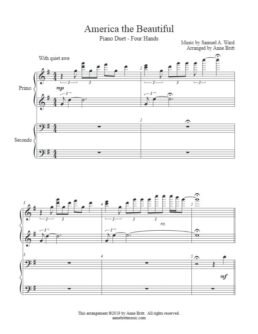America the Beautiful (piano duet)