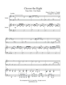 Choose the Right (student/teacher piano duet)