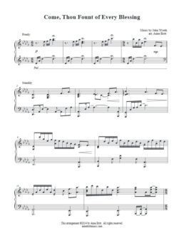 Come, Thou Fount of Every Blessing (late intermediate piano solo)