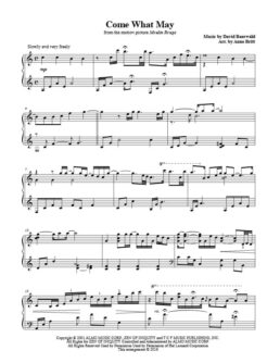 Come What May (from Moulin Rouge) - piano solo