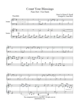 Count Your Blessings (student/teacher piano duet)