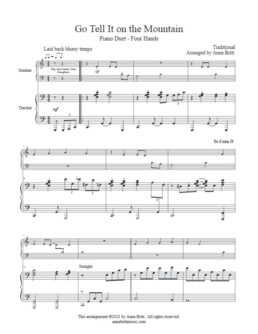 Go Tell It on the Mountain (student/teacher piano duet)