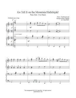 Go Tell It on the Mountain/Hallelujah! (piano duet)