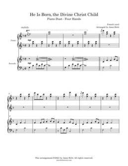 He Is Born, the Divine Christ Child (piano duet)