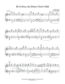 He Is Born, the Divine Christ Child (piano solo)