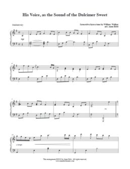 His Voice, as the Sound of the Dulcimer Sweet (early intermediate)