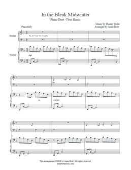 In the Bleak Midwinter (student/teacher piano duet)