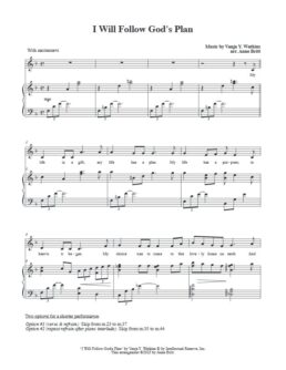 I Will Follow God's Plan (vocal)