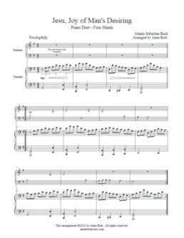 Jesu, Joy of Man's Desiring (student/teacher piano duet)