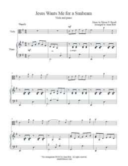 Jesus Wants Me for a Sunbeam (viola & piano)