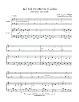 Tell Me the Stories of Jesus (student/teacher piano duet)