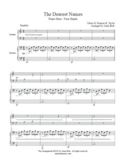 The Dearest Names (student/teacher piano duet)