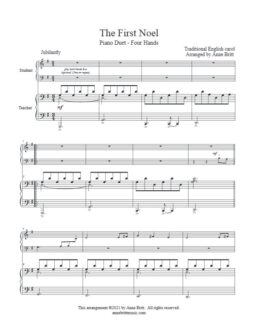 The First Noel (student/teacher piano duet)