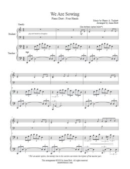 We Are Sowing (student/teacher piano duet)