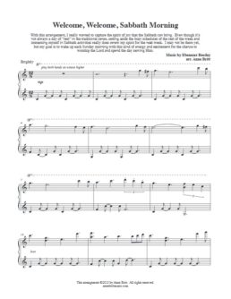 Welcome, Welcome, Sabbath Morning (early intermediate)