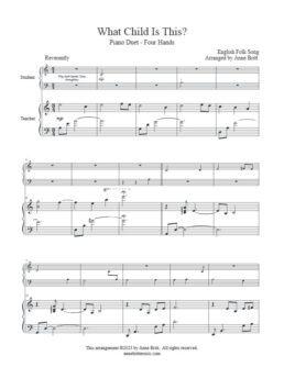 What Child Is This? (student/teacher piano duet)