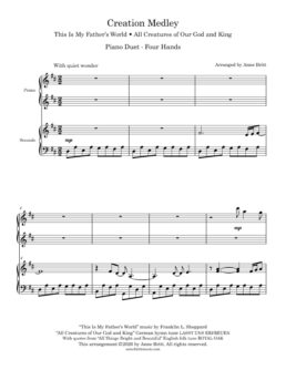 Creation Medley: This Is My Father's World/All Creatures of Our God and King (piano duet)